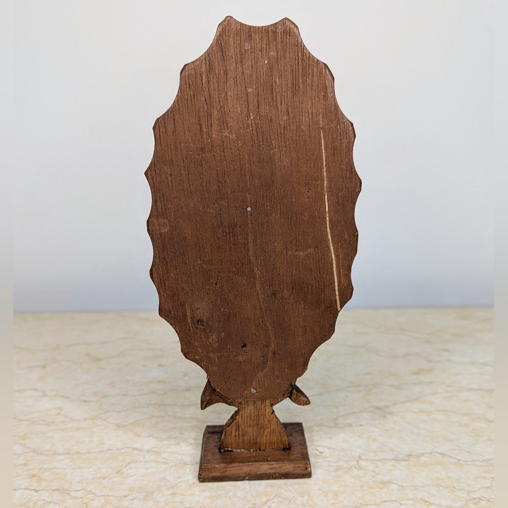Vintage Our Lady Of Guadalupe Wooden Hand Carved Madonna Statue - Picture 6 of 10